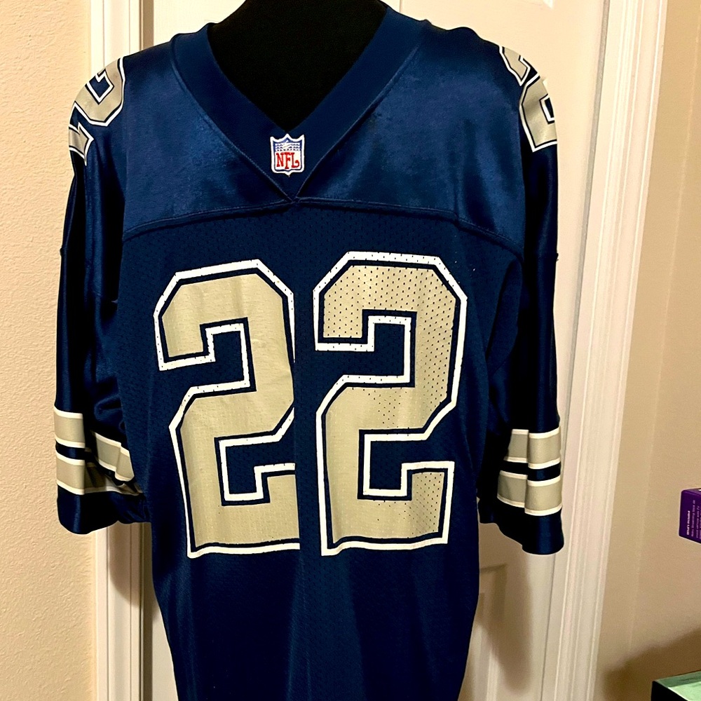 Vintage Dallas Cowboys Blue #22 Russell Athletic Jersey size 48 Emmit Smith